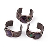 Natural Amethyst Open Cuff Bangles BJEW-A130-02-1