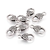Tibetan Style Heart Lobster Claw Clasps LF014Y-TAS-NR-2