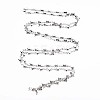 201 Stainless Steel Heart & Oval Link Chains STAS-N092-116-3