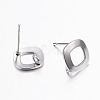 Non-Tarnish 304 Stainless Steel Stud Earring Findings X-STAS-I071-15P-2