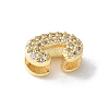 Brass Micro Pave Clear Cubic Zirconia Initial Multi-strand Links KK-S520-01G-03-2