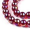 Electroplate Transparent Glass Beads Strands GLAA-T032-T10mm-AB20-3