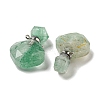 Rhombus Natural Strawberry Quartz Perfume Bottle Pendants G-H241-01F-P-2