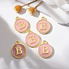 Golden Plated Alloy Enamel Charms X-ENAM-S118-07B-5