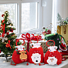BENECREAT 4Pcs 4 Styles Christmas Theme Velvet Packing Pouches ABAG-BC0001-50-5