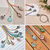Braided Waxed Cotton Thread Cords Macrame Pouch Necklace Making AJEW-SW00019-6