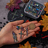 32Pcs 8 Style Rainbow CoLOR Alloy Pendants PALLOY-SW0001-02-6