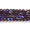 Transparent Electroplate Glass Beads Strands EGLA-A039-T3mm-L04-1
