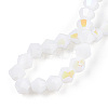 Opaque Solid Color Electroplate Glass Beads Strands EGLA-A039-P6mm-L15-4