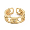 Clear Cubic Zirconia Eye Open Cuff Rings RJEW-P083-02G-2