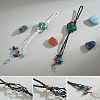 12Pcs Wing Braided Nylon Cord Macrame Pouch Pendant Decorations AJEW-SW00009-04-4