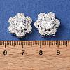 Brass Micro Pave Clear Cubic Zirconia Beads CU-CBAEC99-32S-01-3