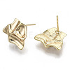 Brass Stud Earring Findings X-KK-N232-116-NF-2