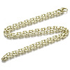 Brass Cable Chains Necklace Making MAK-N034-004B-14KC-3