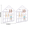 Detachable Lovely House Acrylic Earring Display Stands EDIS-WH0029-48B-2