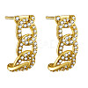 SHEGRACE Brass Micro Pave Clear Grade AAA Cubic Zirconia Stud Earrings JE008A-X-1