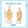 8Pcs Brass Pendants KK-BC0015-68G-2