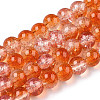 Transparent Crackle Baking Paint Glass Beads Strands X2-DGLA-T003-01A-11-1