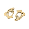 201 Stainless Steel Laser Cut Pendants STAS-P428-12G-2