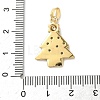 Christmas Brass Micro Pave Cubic Zirconia Pendants KK-K305-07C-02-3