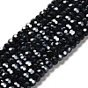 Electroplate Glass Bead Strands EGLA-R015-4mm-15-1