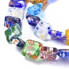 Square Handmade Millefiori Glass Beads Strands X-LK-R004-14-3