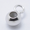 Anti-Tarnish Rhodium Plated 925 Sterling Silver Tube Bails STER-I014-4mm-25P-3