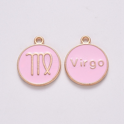 Alloy Enamel Pendants X-ENAM-S124-01B-09B-1
