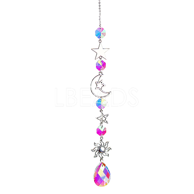 Iron Big Pendant Decorations DJEW-PW0007-02E-1