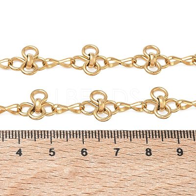 304 Stainless Steel Flower Link Chain Necklaces SA-CBA2696-03G-1