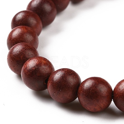4Pcs Cross Pattern Wood Beads Stretch Bracelets Set for Women Men BJEW-JB08931-1