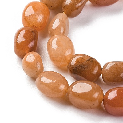 Natural Red Aventurine Beads Strands G-G146-A02-01-1