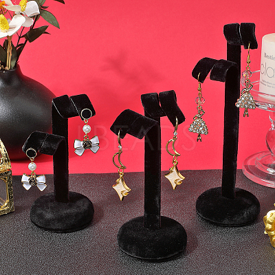 1 Sets 3 Sizes Tree Shaped Wood Covered with Velvet Jewelry Display Stands Set EDIS-SC0001-11A-1