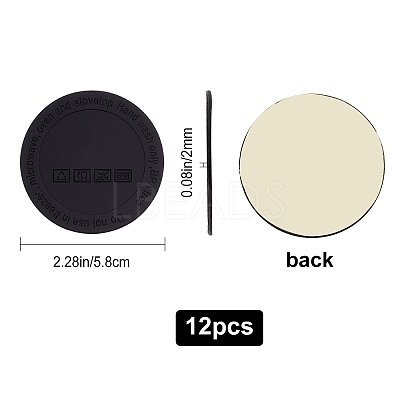 12Pcs Silicone Drink Coasters AJEW-GF0004-48D-1