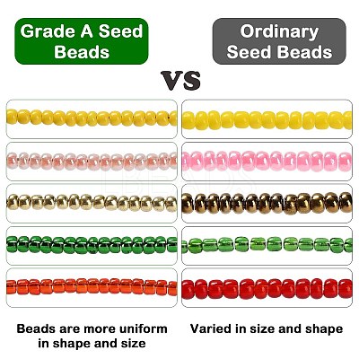 FGB 6/0 Grade A Round Glass Seed Beads SEED-Q007-4mm-F35-1