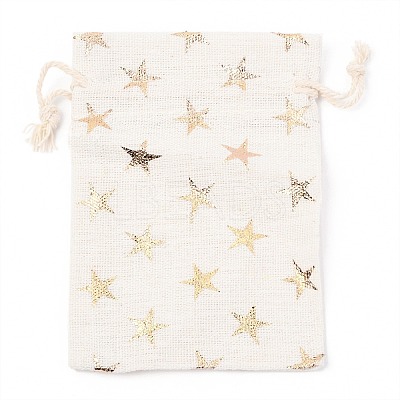 Christmas Theme Cotton Fabric Cloth Bag ABAG-H104-B01-1