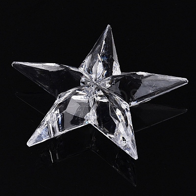 Transparent Acrylic Pendants X-TACR-T028-09A-1