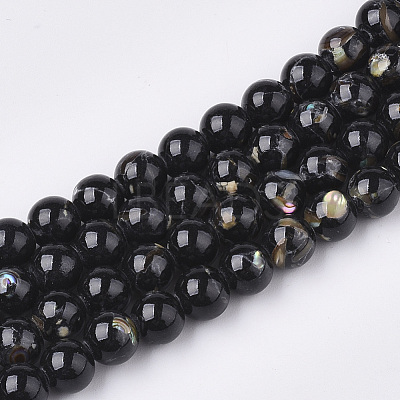 Assembled Synthetic Turquoise and Shell Beads Strands G-S212-6mm-11-1