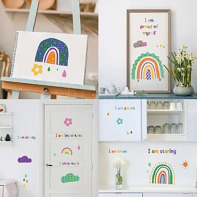 8 Sheets 8 Styles PVC Waterproof Wall Stickers DIY-WH0345-209-1
