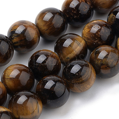 Natural Tiger Eye Beads Strands X-G-S259-21-8mm-1