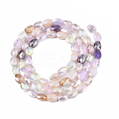 Electroplate Glass Beads Strands X-EGLA-S194-17A-1
