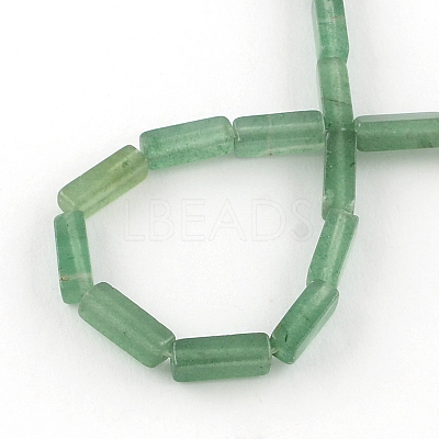 Cuboid Natural Green Aventurine Gemstone Bead Strands G-R299-10-1