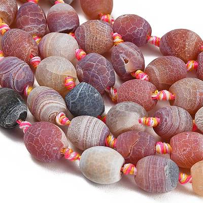 Dyed & Heated Natural Weathered Agate Beads Strands GG-CBAB9C6-E01-01-1