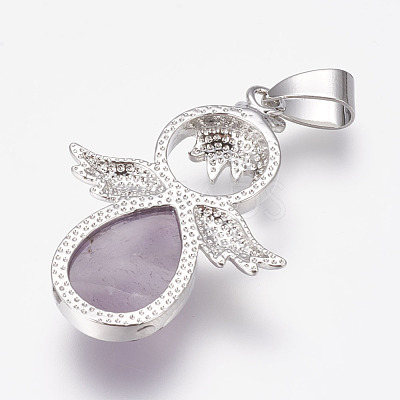 Natural Amethyst Pendants X-G-G651-A11-1