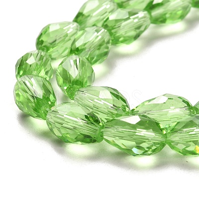 Glass Beads Strands EGLA-E010-8x12mm-14-1