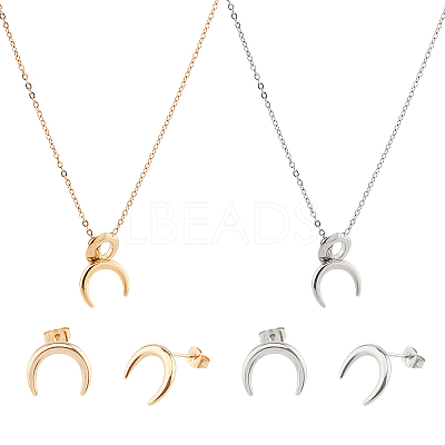 304 Stainless Steel Jeweley Sets SJEW-UN0001-02-1