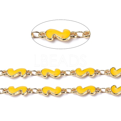 Handmade Alloy Enamel S Shape Link Chains ENAM-F138-05C-RS-1