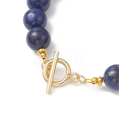 Natural Lapis Lazuli & Synthetic White Howlite Beaded Bracelets for Women BJEW-JB13150-02-1
