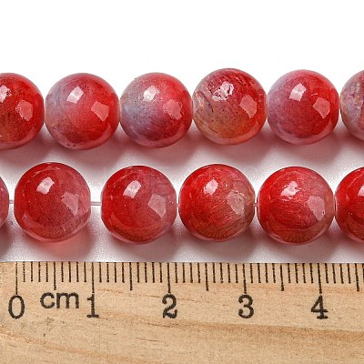 Dyed Natural White Jade Beads Strands G-F764-03D-1