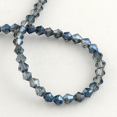Electroplate Glass Bead Strands X-EGLA-R094-4mm-13-1